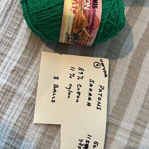 Patons Sahara Green Yarn Ball